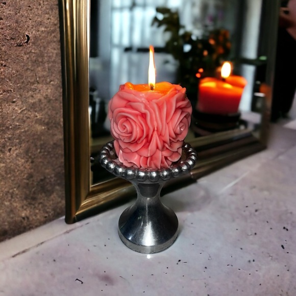 Roses Candle Pilar Roses that last Scented or Unscented - Picture 3 of 8